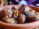 Tajine sucré salé aux figues fraîches et dattes farcies de noix- terroir bônois- ( marka hlouwa degla w kartous )