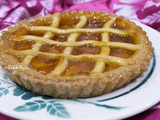 Tarte fondante à la confiture d'abricot- pâte au zeste d'orange et amande
