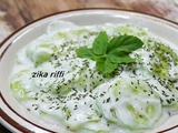 Tzatziki au yaourt nature et menthe séchée