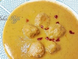 Velouté aux boulettes de viande de veau de lait