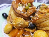 Vol au vent à la daube au poulet- viande de veau de lait et champignon