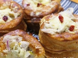 Vol au vent aux aiguillettes de poulet sauce fromagère