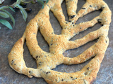 Fougasse Olives Romarin de Cyril Hitz (Méthode 3: Poolish)