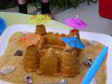 Gâteau de gaufres en forme de château fort