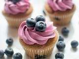Cupcake à la myrtille bleuet : Blueberry cupcake
