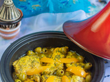 Tajine de poulet aux olives et citron confit