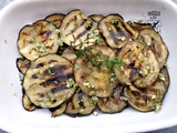 Aubergines grillées à la plancha pour antipasti ou plat