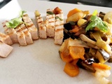 Espadon et légumes au four sauces asiatiques