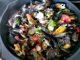 Moules à l’Italienne à la Scarmoza, fromage Italien et fumé