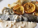 Mulet et ses légumes sauce vin blanc crémée au four