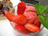 Petit dessert au sorbet fraise