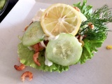 Rejemad : Une tartine Danoise oeufs crevettes