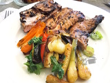 Travers de porc à la plancha accompagné de légumes à la Coriandre