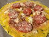 Omelette pizza aux tomates