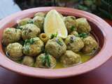 Kefta - boulettes de poulet olives et sauce au safran