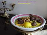 M'hawer m'zaafer bel bnedaqs couscous au safran et boulettes rôties cuisine algérienne cuisine bônoise
