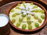 Masfouf bel 3nab-couscous fin sucre aux raisins blancs