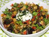Salade de légumes confits au four et Burrata