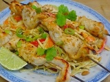 Brochettes de poulet à la Thaï sauce arachide