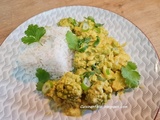 Cabillaud et Chou Romanesco au curry et huile de coco