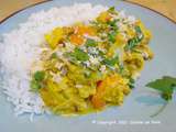 Curry de chou fleur aux carottes, pois chiches et noix de cajou