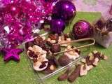 Etoiles en chocolat, mendiants chocolat blanc, chocolat noir et autre chocolats pour vos cadeaux gourmands