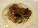 Foie gras de canard poêlé sur Risotto à la Myrte et à l'huile de truffe