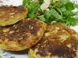 Galettes de maïs sauce yaourt, citron vert et coriandre