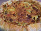 Quiche basque à la ventrèche, fromage basque et piment d'Espelette
