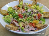 Salade d'aiguillettes de canard - sauce Tahini