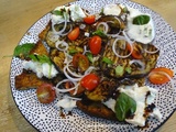 Salade d'aubergine à l'ail frit