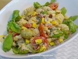 Salade Ranch aux pâtes, poulet et bacon