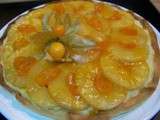 Tarte sablée, ananas et kumquats confits au romarin
