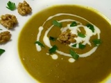 Velouté de châtaignes, potimarron et cèpes