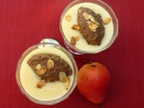 Comme une île flottante poires/chocolat, sans lactose & sans gluten