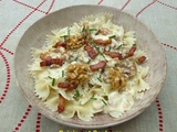 Farfalle, sauce au roquefort et noix ( pas plus de 30mn )