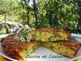 Gâteau de courgettes aux ravioles de Royans