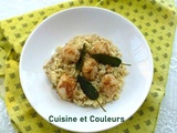Noix de St Jacques sur  risotto  de chou fleur