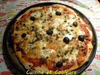 Pizza du week-end :champignons/anchois/câpres
