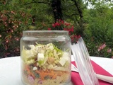 Salade composée dans un bocal