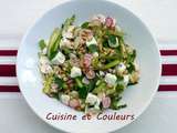 Salade toute crue aux asperges vertes et champignons de Paris