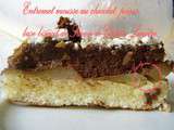 Entremet mousse aux chocolats Barry/poires, sur base de biscuit de savoie de Gaston Lenôtre