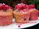 Muffins roses pour les 1 an de ma petite fille Camille Raisins muscat, cranberries, pralines roses de Lyon ♥