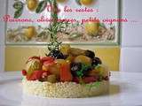 Vive les restes : Poivron, olives noires, tomate, semoule... Economique Facile Gourmand