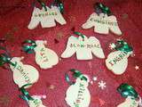Biscuits marque-place de Noël