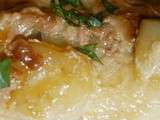 Confit de pommes de terre à la crème de foie gras