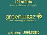 Parrainage : 10€ sur Greenweez avec le code promo J59L8SN0