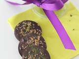 Chocolats noirs croustillants aux spéculoos et au Moringa