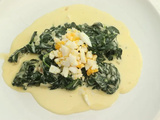 Épinards à la crème aux deux fromages