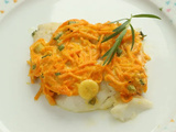 Filet de merlan aux carottes moutardées
